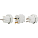 3 PACK AUS/NZ TRAVEL ADAPTERS OVER 150 COUNTRIES USA/UK/EU CHINA/HK COMPACT