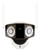 UNIDEN APPCAM SOLO PANO KIT WIREFREE SMART 3K DUAL LENS SPOTLIGHT SECURITY CAMERA