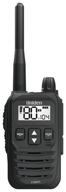 UNIDEN UH825 2 WATT UHF 80 CHANNEL HANDHELD 2-WAY RADIO