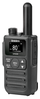 UNIDEN UH220-2 2 WATT UHF HANDHELD 2 WAY RADIO TWIN PACK WITH IN-BUILT LED LIGHT