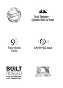 UNIDEN UH6160 MINI COMPACT UHF CB MOBILE RADIO REMOTE SPEAKER & INSTANT REPLAY