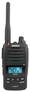 UNIDEN UH850S-2TP 80 CHANNEL 5 WATT UHF WATERPROOF CB HANDHELD RADIO