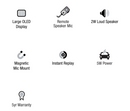 UNIDEN XTRAK 80 SMART UHF RADIO WITH LARGE HIGH CONTRAST OLED DISPLAY