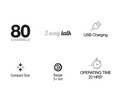 UNIDEN ADV05-3 80 CHANNEL MINI COMPACT UHF HANDHELD RADIOS TRIPLE COLOUR PACK