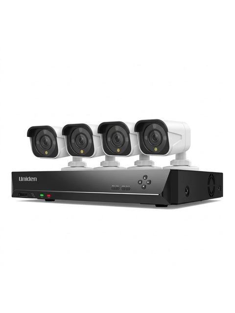 UNIDEN APP CAM 4KNVR 8 CHANNEL WIRED SECURITY SYSTEM 4 IP 5K CAMERAS