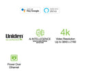 UNIDEN APP CAM 4KNVR 8 CHANNEL WIRED SECURITY SYSTEM 4 IP 5K CAMERAS